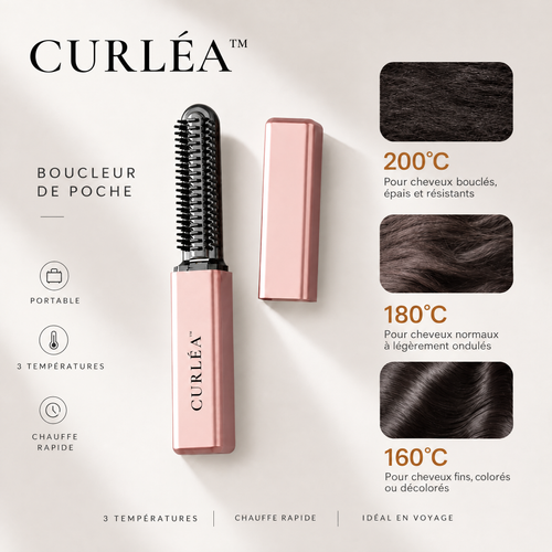 Curléa boucleur de poche — températures et fonctionnalités
